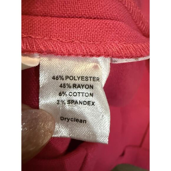 Ann Taylor LOFT Hot Pink Classic Modern Sleeveless Sheath Dress Women’s Size 6 - Picture 9 of 13